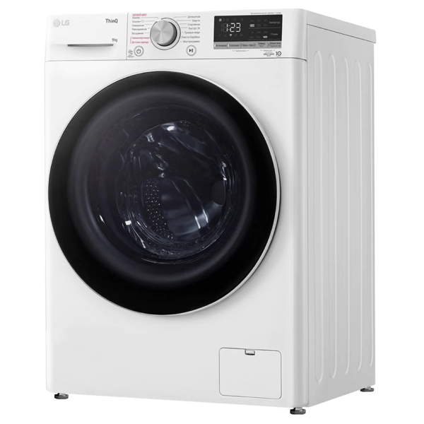 Washing Machine LG F4V5VYL0W.ABWPMER ThinQ, 9Kg, 1400Rpm, 74Db, White