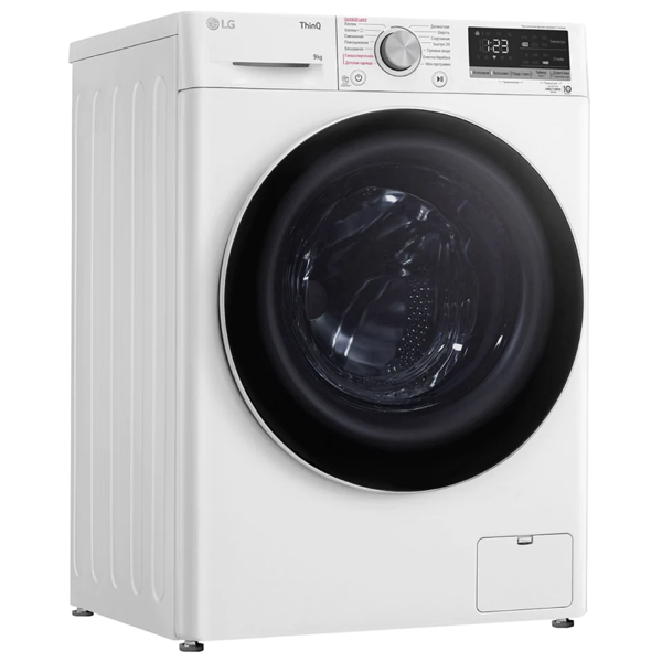 Washing Machine LG F4V5VYL0W.ABWPMER ThinQ, 9Kg, 1400Rpm, 74Db, White