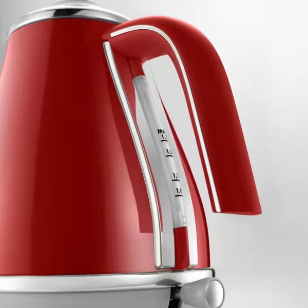 Electric Kettle DeLonghi KBOC2001.R Icona Capitals, 2000W, 1.7L, Tokyo Red