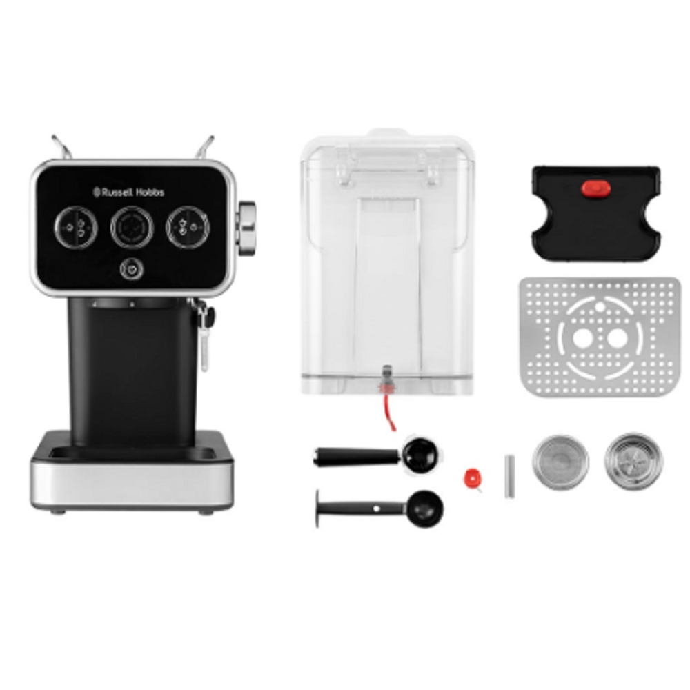 ყავის აპარატი Russell Hobbs 26450-56/RH, 1300W, 1.1L, Coffee Machine, Black/Silver