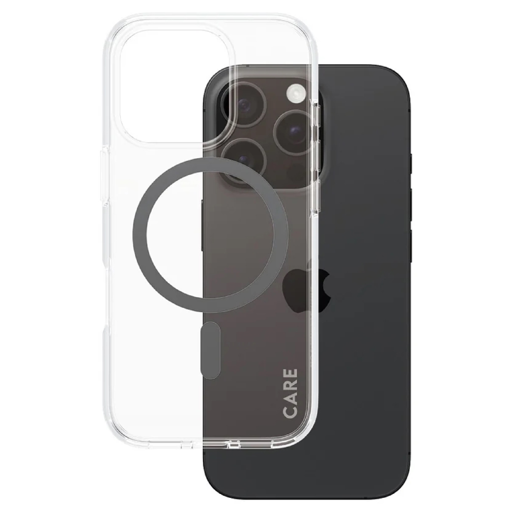 მობილურის ქეისი PanzerGlass 5715685004124, iPhone 16 Pro, Cover, Transparent/Black