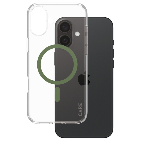 Case For iPhone 16, PanzerGlass 5715685004353, Transparent/Green