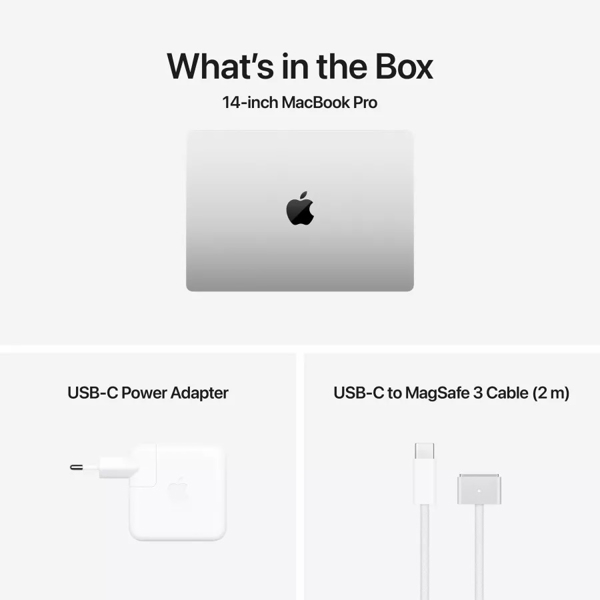 ნოუთბუქი Apple MX2E3RU/A MacBook Pro, 14.2", M4 Pro, 24GB, 512GB SSD, Integrated, Silver