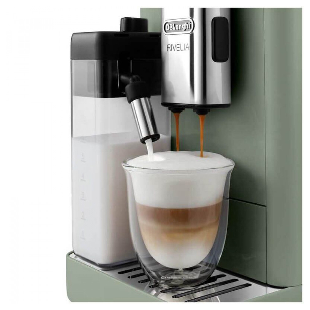 ყავის აპარატი DeLonghi EXAM441.55.GR Rivelia, 1450W, 1.4L, Coffee Machine, Jade Green