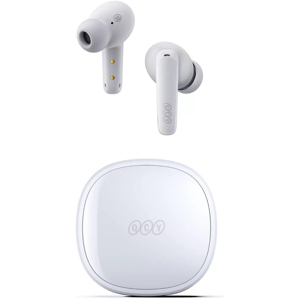 Earbuds QCY 6957141408506 T13X, Wireless, Bluetooth, IPX5, White