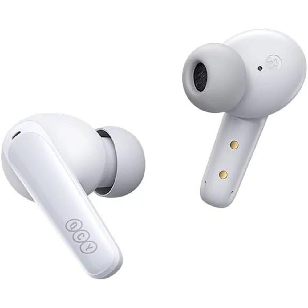 Earbuds QCY 6957141408506 T13X, Wireless, Bluetooth, IPX5, White