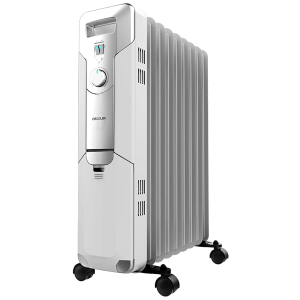 ზეთის რადიატორი CeCotec 05888 ReadyWarm 9000 Space 360, 2000W, 22m², Oil Radiator, White