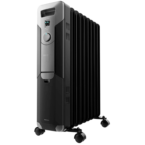 ზეთის რადიატორი CeCotec 05889 ReadyWarm 9000 Space 360, 2000W, 22m², Oil Radiator, Black