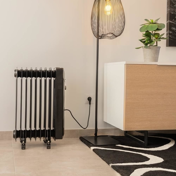 ზეთის რადიატორი CeCotec 05889 ReadyWarm 9000 Space 360, 2000W, 22m², Oil Radiator, Black