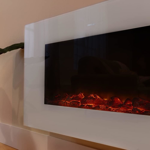 Electric Fireplace Cecotec 05829 ReadyWarm 3590 Flames Connected, 2000W, 30m², White