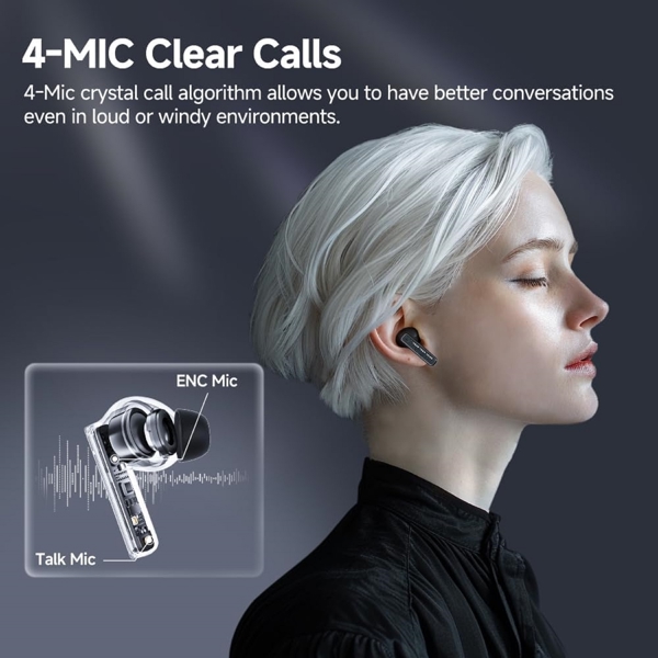 ყურსასმენი QCY 6957141409190 Melobuds NEO, Earbuds, Wireless, Bluetooth, Black