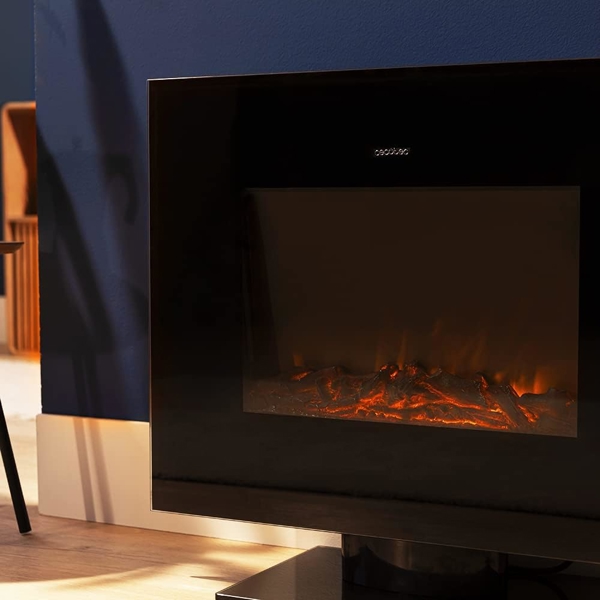 ელექტრო ბუხარი Cecotec 05830 ReadyWarm 2700 Design Flames, 2000W, 25m², Electric Fireplace, Black