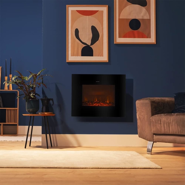 ელექტრო ბუხარი Cecotec 05830 ReadyWarm 2700 Design Flames, 2000W, 25m², Electric Fireplace, Black