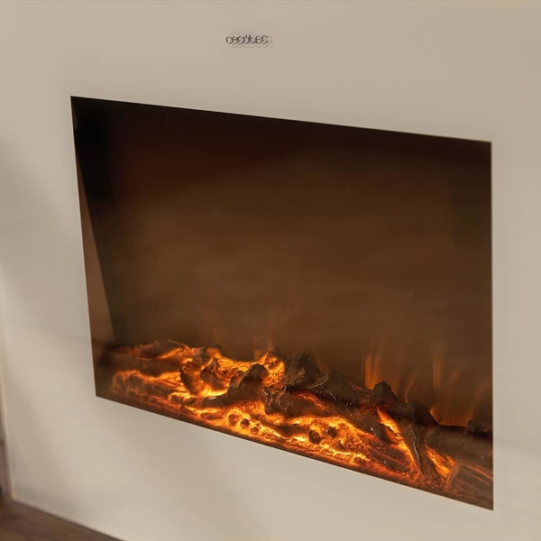 ელექტრო ბუხარი Cecotec 05832 ReadyWarm 2700 Design Flames, 2000W, 25m², Electric Fireplace, White