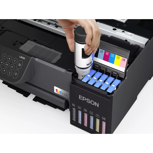 Printer Epson C11CK94401 EcoTank L8100, MFP, A4, Ethernet, Wifi, Black