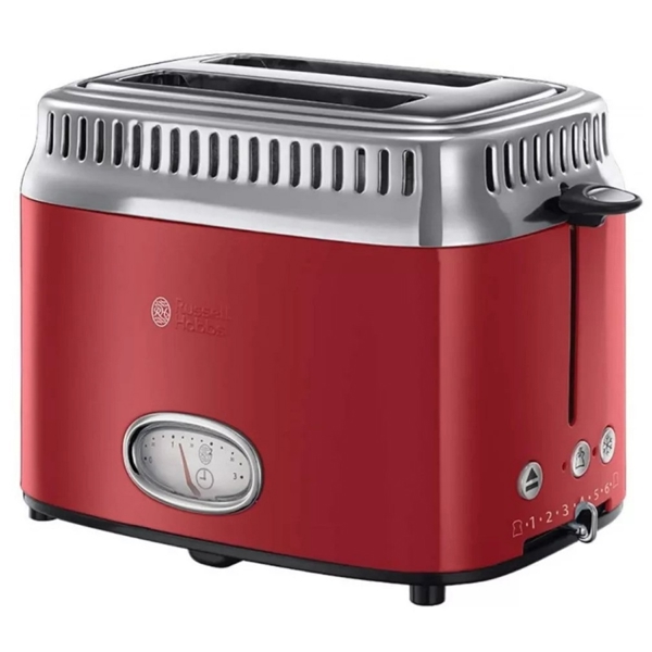 ტოსტერი Russell Hobbs 21680-56/RH Retro, 1100W, Toaster, Red