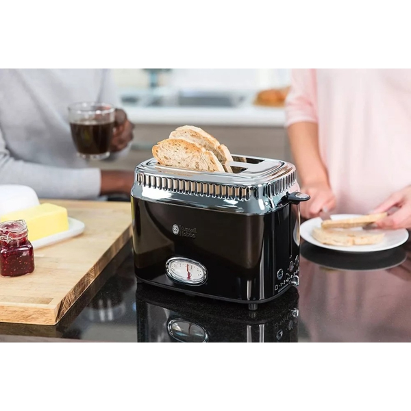 ტოსტერი Russell Hobbs 21681-56/RH Retro, 1300W, Toaster, Black