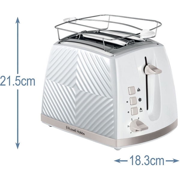 Toaster Russell Hobbs 26391-56/RH Groove, 850W, White