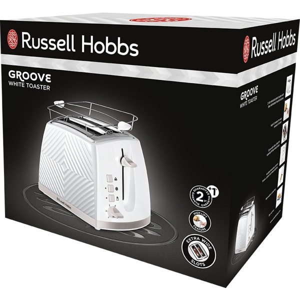 Toaster Russell Hobbs 26391-56/RH Groove, 850W, White