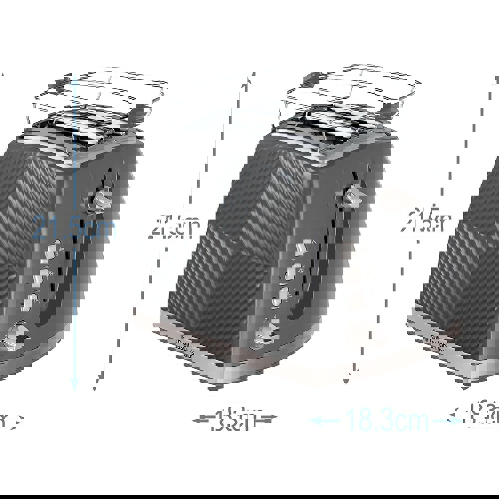 ტოსტერი Russell Hobbs 26392-56/RH Groove, 850W, Toaster, Gray