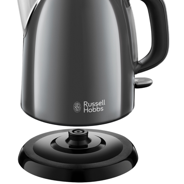 ელექტრო ჩაიდანი Russell Hobbs 24993-70 ColoursPlus, 2400W, 1L, Electric Mini Kettle, Dark Grey