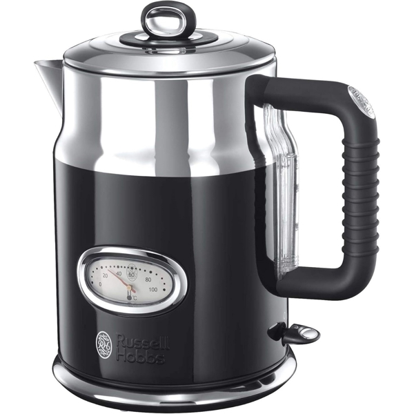 ელექტრო ჩაიდანი Russell Hobbs 21671-70 Retro, 2400W, 1.7L, Electric Kettle, Black