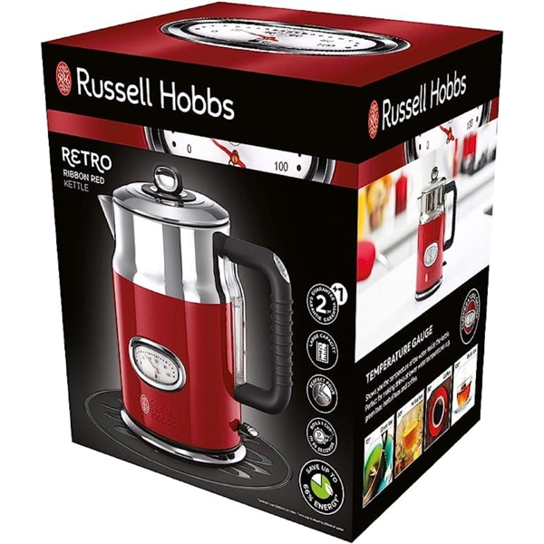 Electric Kettle Russell Hobbs 21670-70 Retro, 2400W, 1.7L, Red