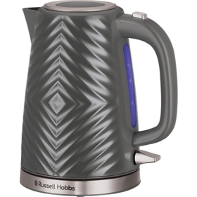 ელექტრო ჩაიდანი Russell Hobbs 26382-70 Groove, 2400W, 1.7L, Electric Kettle, Grey