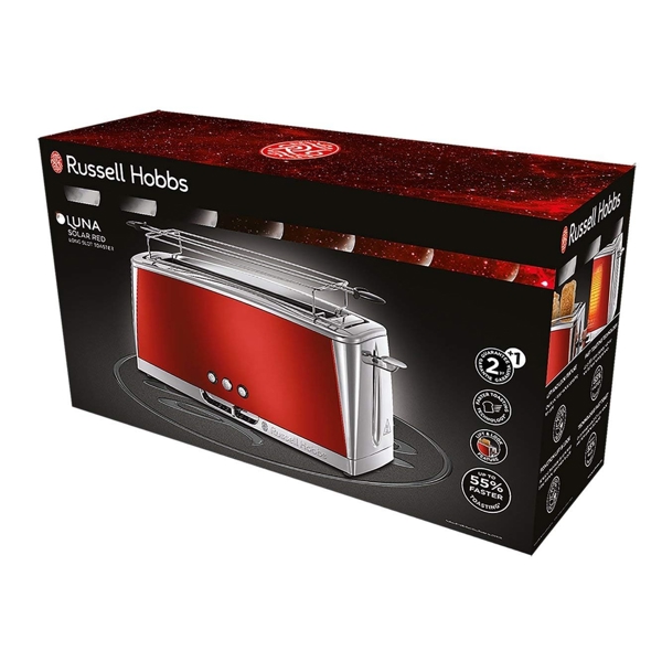 Toaster Russell Hobbs 23250-56/RH Luna, 1420W, Silver/Red