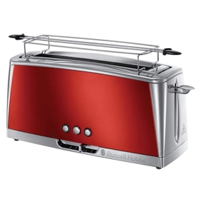 ტოსტერი Russell Hobbs 23250-56/RH Luna, 1420W, Toaster, Silver/Red