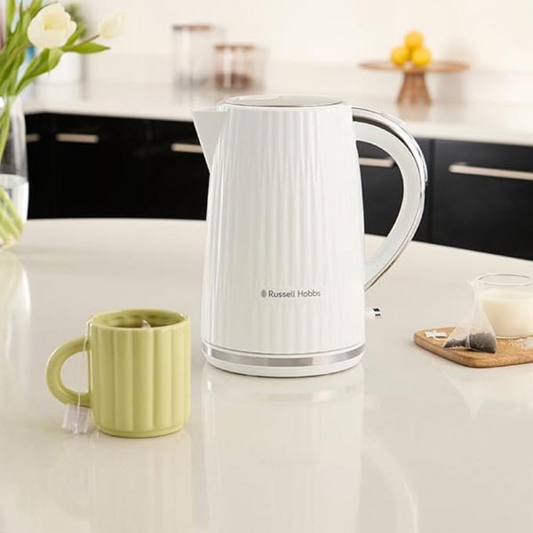 ელექტრო ჩაიდანი Russell Hobbs 27360-70 Eden, 2400W, 1.7L, Electric Kettle, White