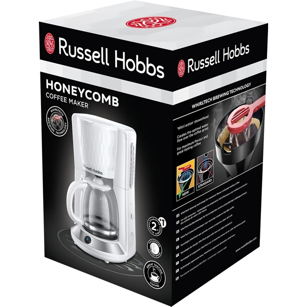 Coffee Machine Russell Hobbs 27010-56/RH Honeycomb, 1100W, 1.25L, White