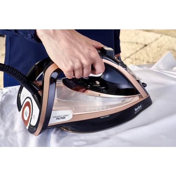 Steam Iron Tefal FV9847E0 Ultimate Pure, 3200W, 350ML, Black/Golden