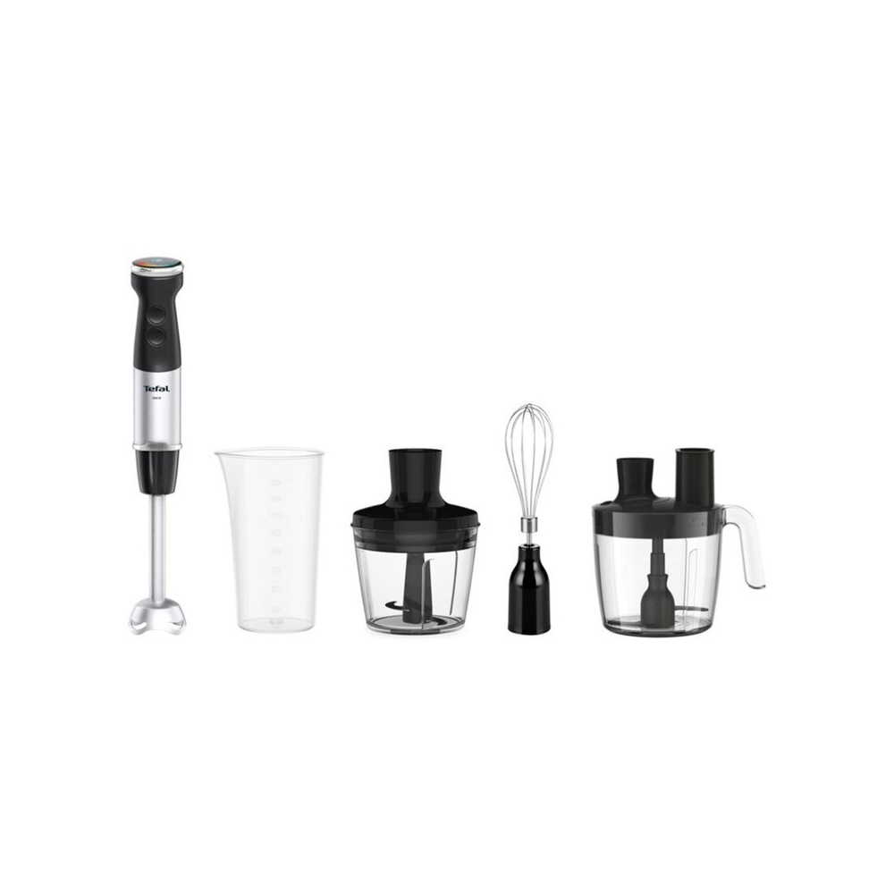 Hand Blender Tefal HB67G830 Quickchef+, 1000W, 0.8L, Black/Silver