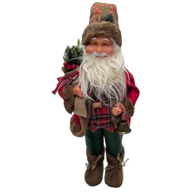 თოვლის ბაბუა Domino 202404 GU293, 45cm, Santa Claus, Red