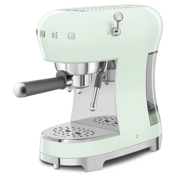 ესპრესოს ყავის აპარატი Smeg ECF02PGEU 50's Style, 1350W, 1.1L, Espresso Coffee Machine, Pastel Green