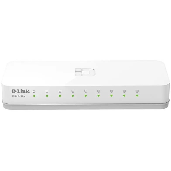 Switch D-Link DES-1008C/B1A, 8-Port, White