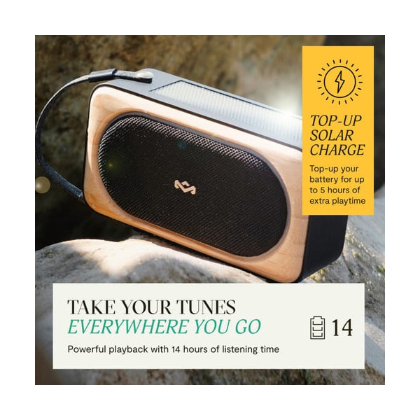 დინამიკი House Of Marley EM-JA023-SB Roots Solar, Bluetooth, Speaker, Signature Black