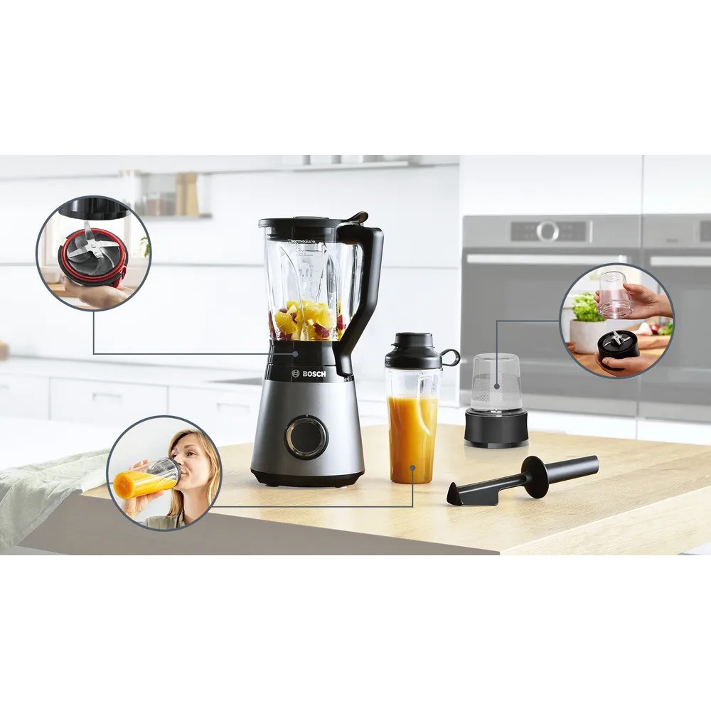 ბლენდერი Bosch MMB6177S VitaPower, 1200W, 1.5L, Blender, Black