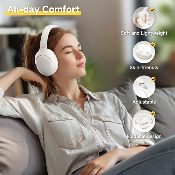 Headset QCY 6957141409046 H3 Lite, Wireless, Bluetooth, AUX , White