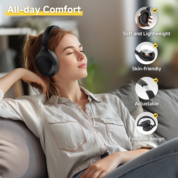 ყურსასმენი QCY 6957141409039 H3 Lite, Headset, Wireless, Bluetooth, AUX, Black