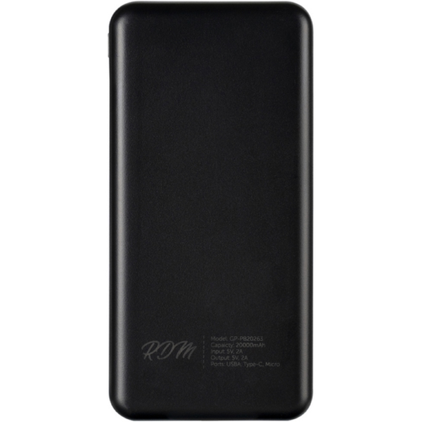 პორტატული დამტენი Gelius GP-PB20263 Pro RDM, 20000mAh, USB Type-C, USB, Micro USB, Power Bank, Black