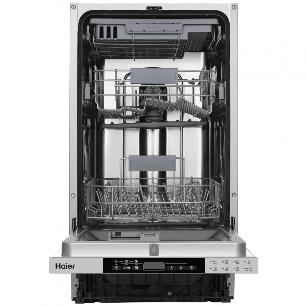 Built In Dishwasher Haier HDWE11-194RU, A, 49Db, Silver