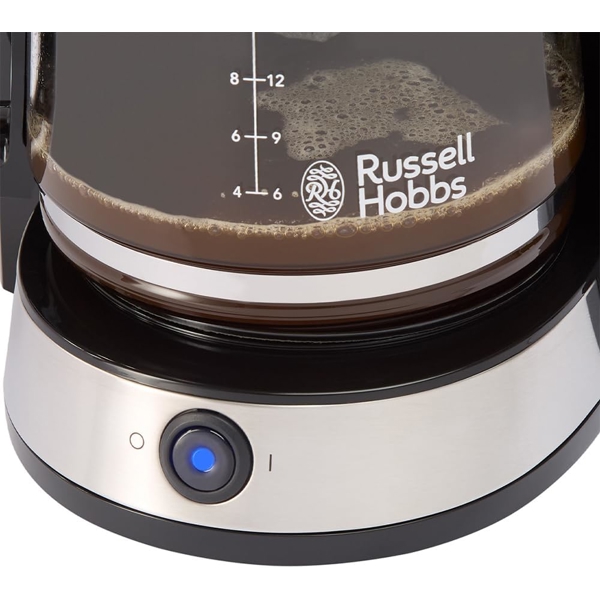 ყავის აპარატი Russell Hobbs 27400-56/RH Heaton, 1000W, 1.25L, Coffe Machine, Black/Silver