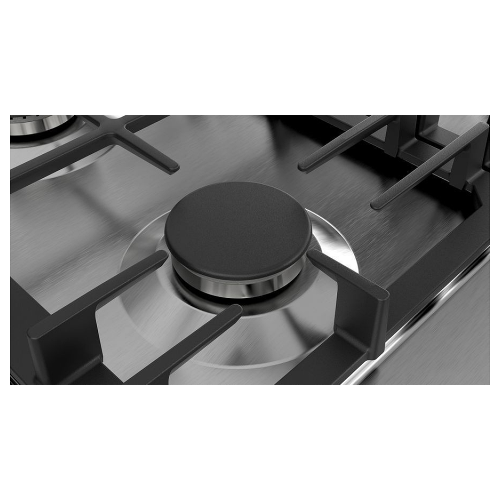 ჩასაშენებელი გაზის ქურის ზედაპირი Bosch PCQ7A5M90, Built-in Gas Cooktop, Silver