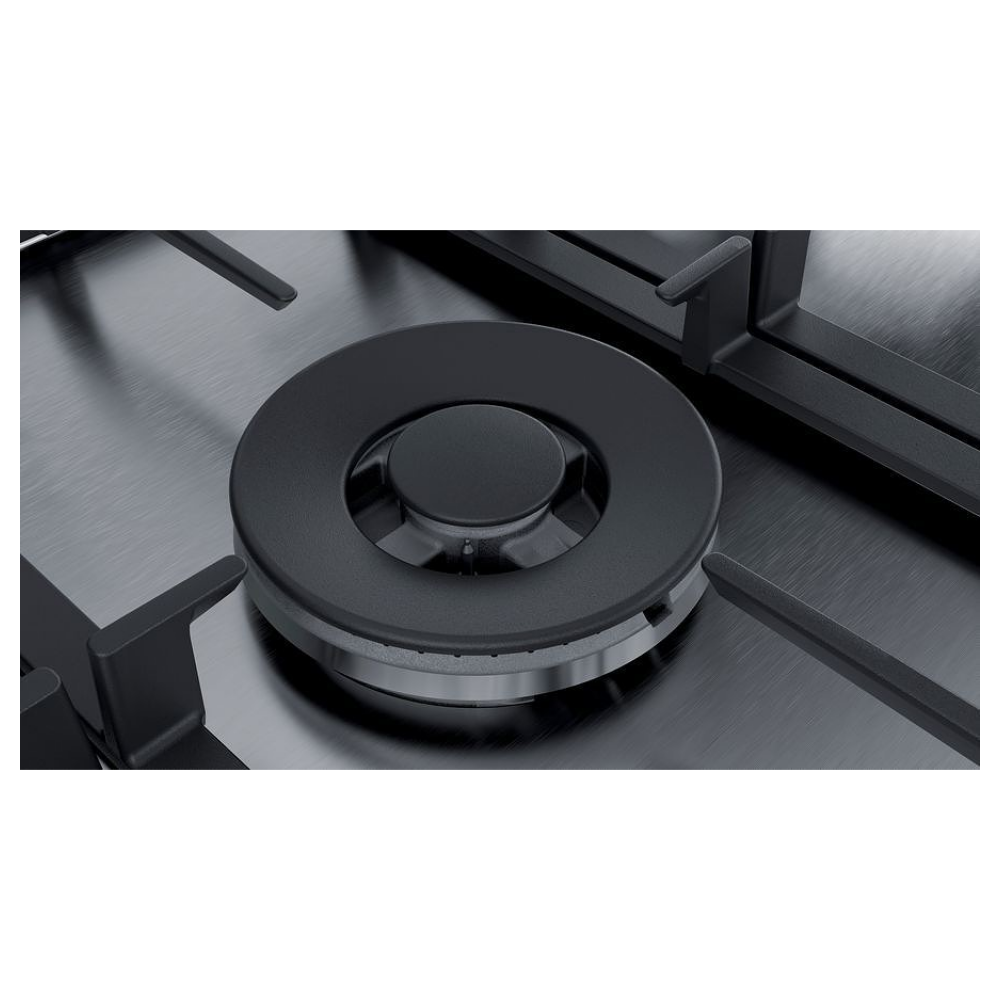 ჩასაშენებელი გაზის ქურის ზედაპირი Bosch PCQ7A5M90, Built-in Gas Cooktop, Silver