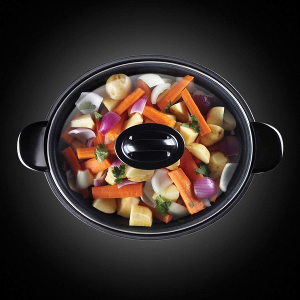 მულტსახარში Russell Hobbs 22750-56/RH MAXICOOK, 200W, 6L, Slow Cooker, Black/Silver