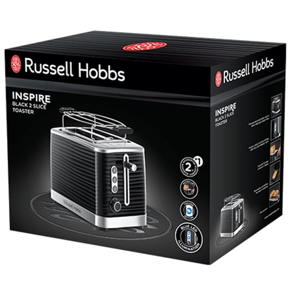 ტოსტერი Russell Hobbs 24371-56/RH Inspire, 1050W, Toaster, Black