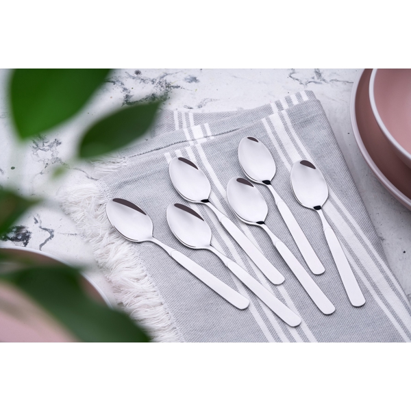 კოვზების ნაკრები Ardesto AR1906ST Salerno, 6pcs, Teaspoons Set, Silver