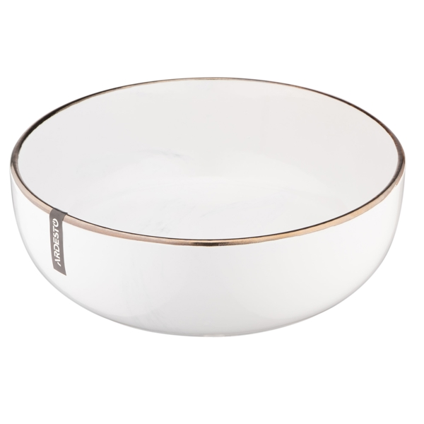 Soup plate Ardesto AR2919MRBW Marmo, 19cm, White